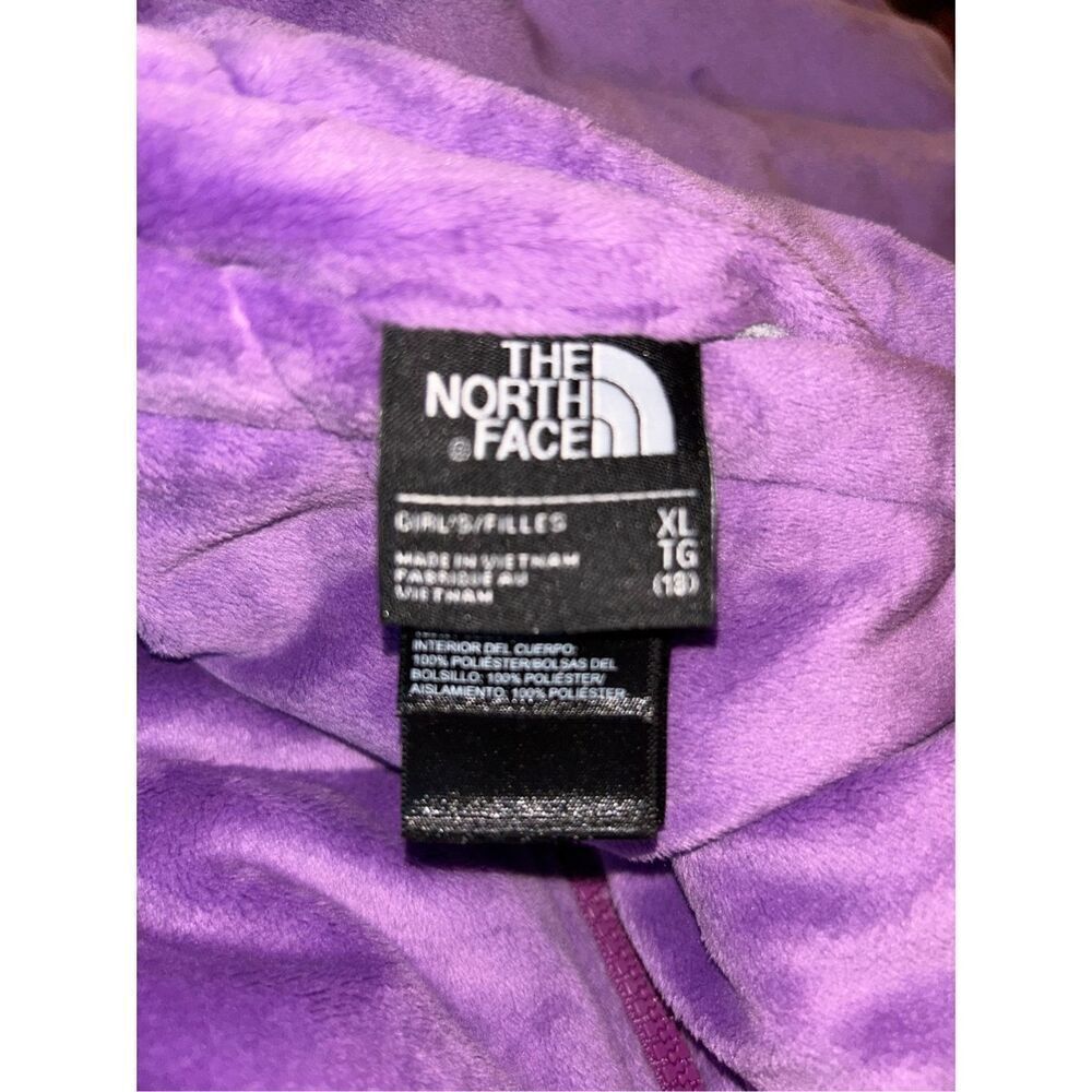 The North Face Jacket Girls XL 18 Purple Perseus Reversible Fleece Ski Snow - Picture 4 of 5